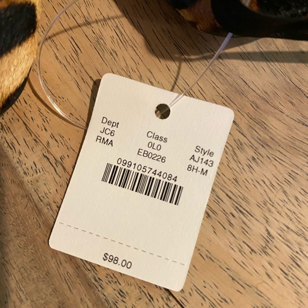 J Crew Open Toe Calf Skin Mules. Size 8.5 - Picture 4 of 4